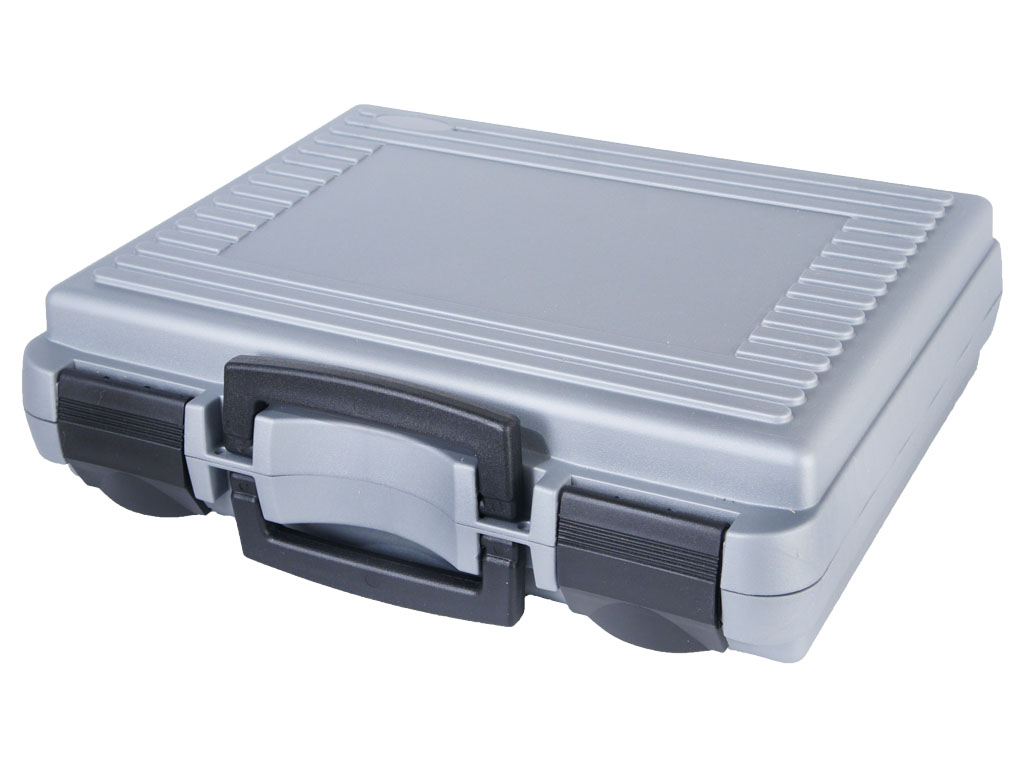 Valise plastique grise valisette trois hauteurs