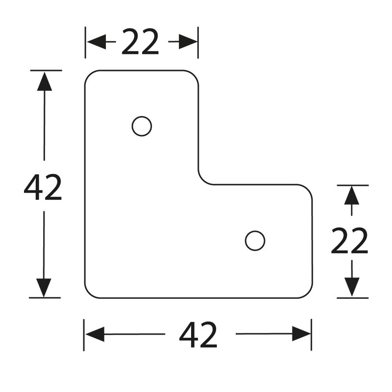40406_Technische Zeichnung equerre plate croquis