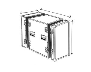 Rack 19" double capot