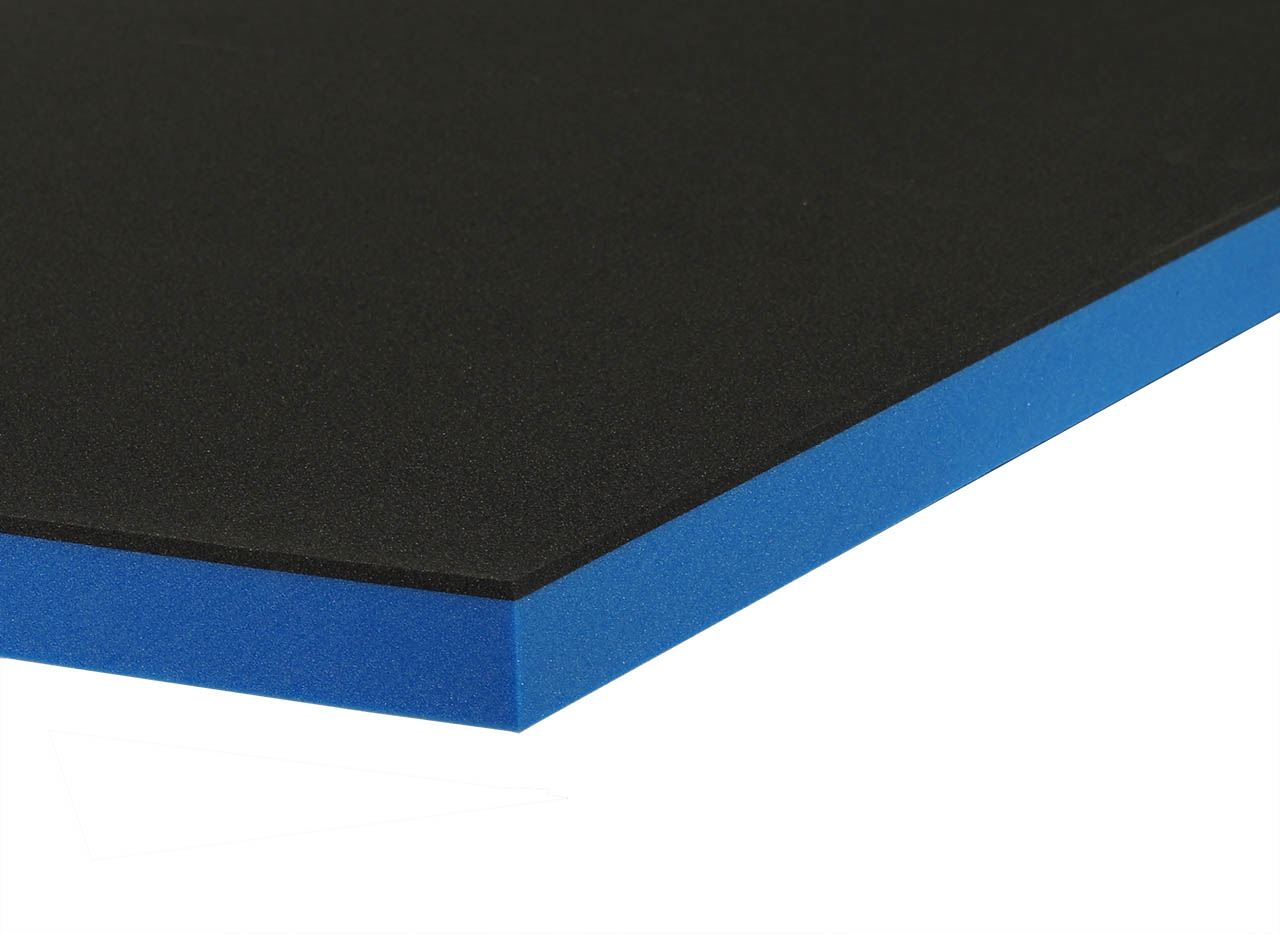 Mousse bicolore bleue